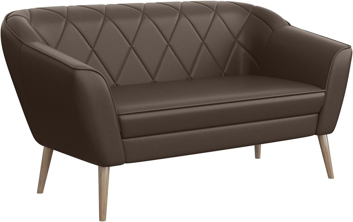 SOFA Gisela (2-Sitzer) - Buchefarben/Braun, Holzwerkstoff/Buchenholz (140/75/74cm) - Meblini