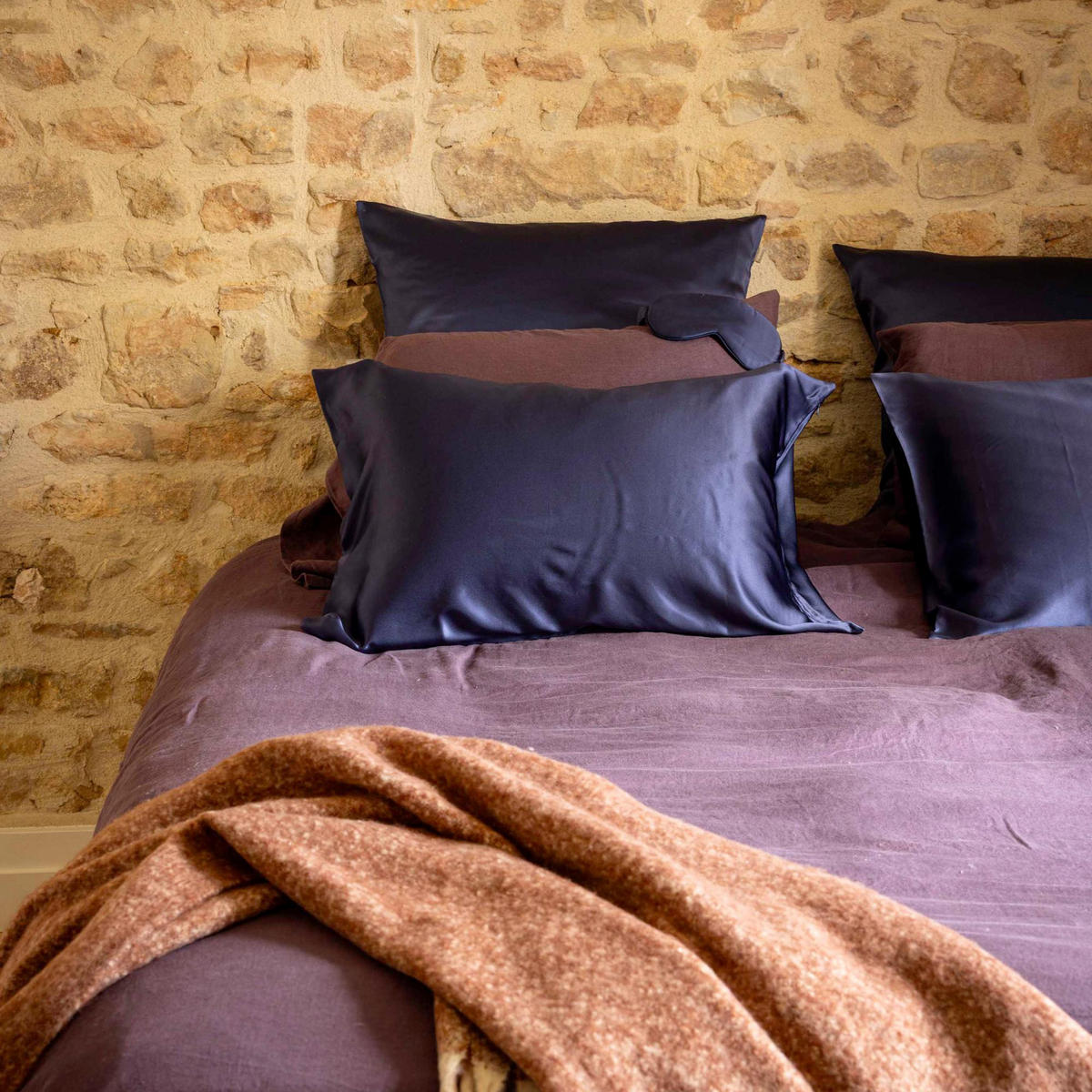 KISSENBEZUG Ashley kobalt 50 x 75 cm - Dunkelblau, Textil (50/75cm) - Vivaraise