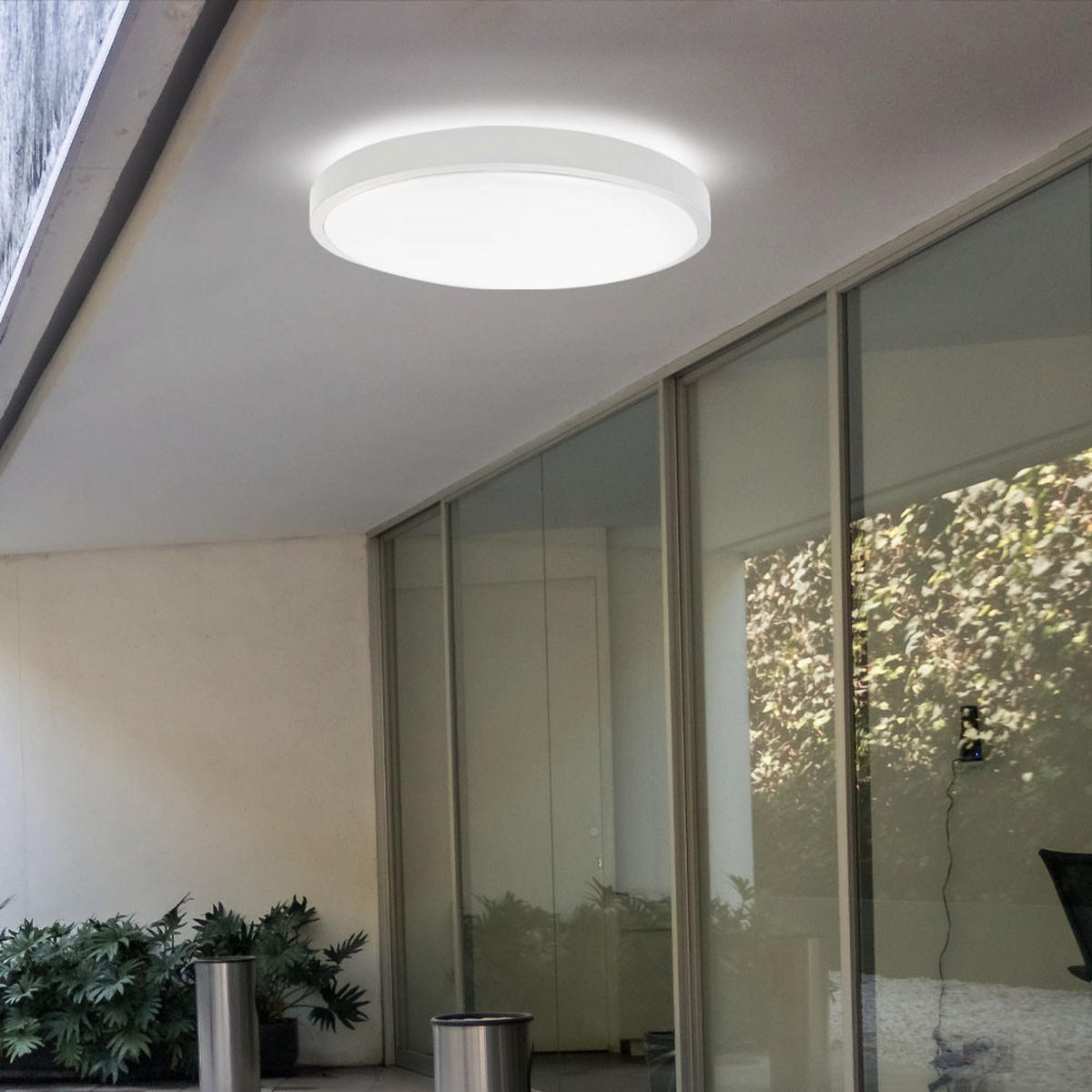 LED DECKENLEUCHTE Weiß Rund - Weiß, Kunststoff (25/25/6.3cm)