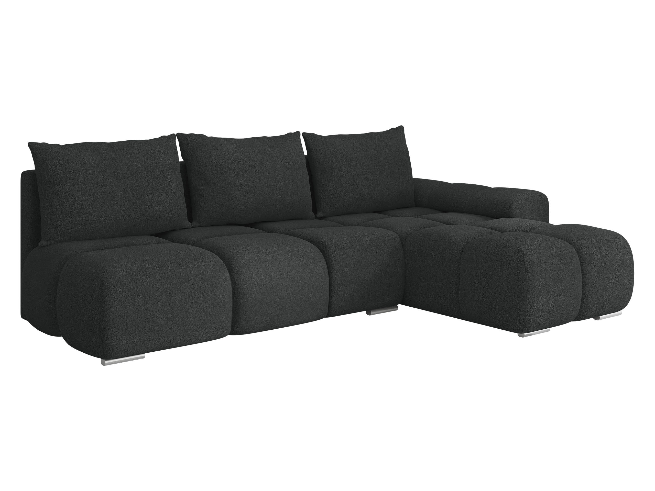 ECKSOFA Bestii, Seite: Rechts - Schwarz, Holz/Kunststoff (270/183cm) - MIRJAN24