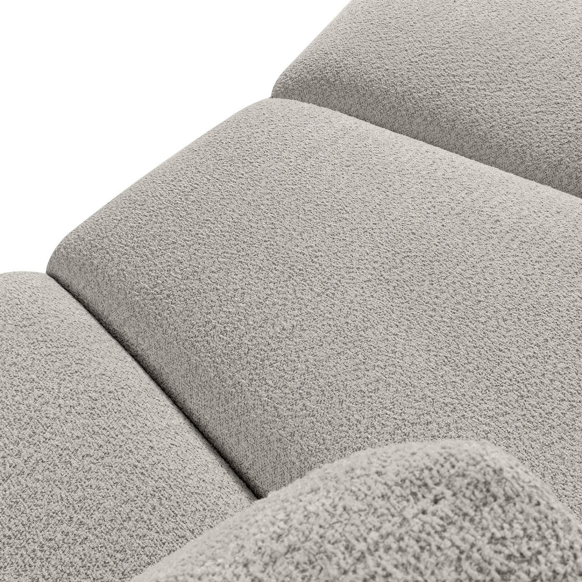 4-SITZER ECKSOFA ZUCCO Boucle links, Hellbraun - Hellbraun, Textil (350/84/105cm) - KONSIMO®