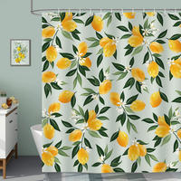 DUSCHVORHANG Gelb wasserdicht maschinenwaschbar mit Haken für Badewanne - Gelb, Textil (200/180cm) - MCBOSON
