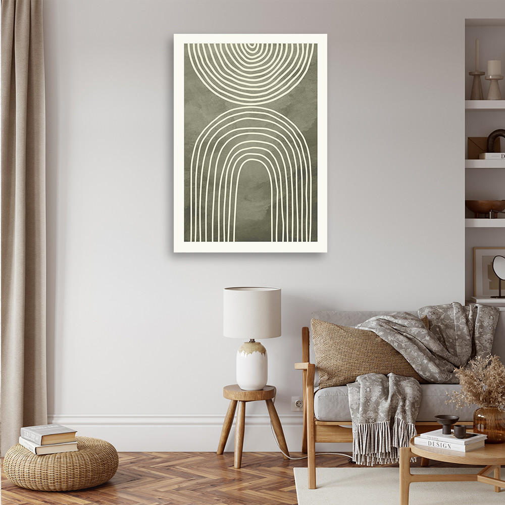 WANDBILD grüne bögen - Grün, Textil (40/60cm) - Feeby