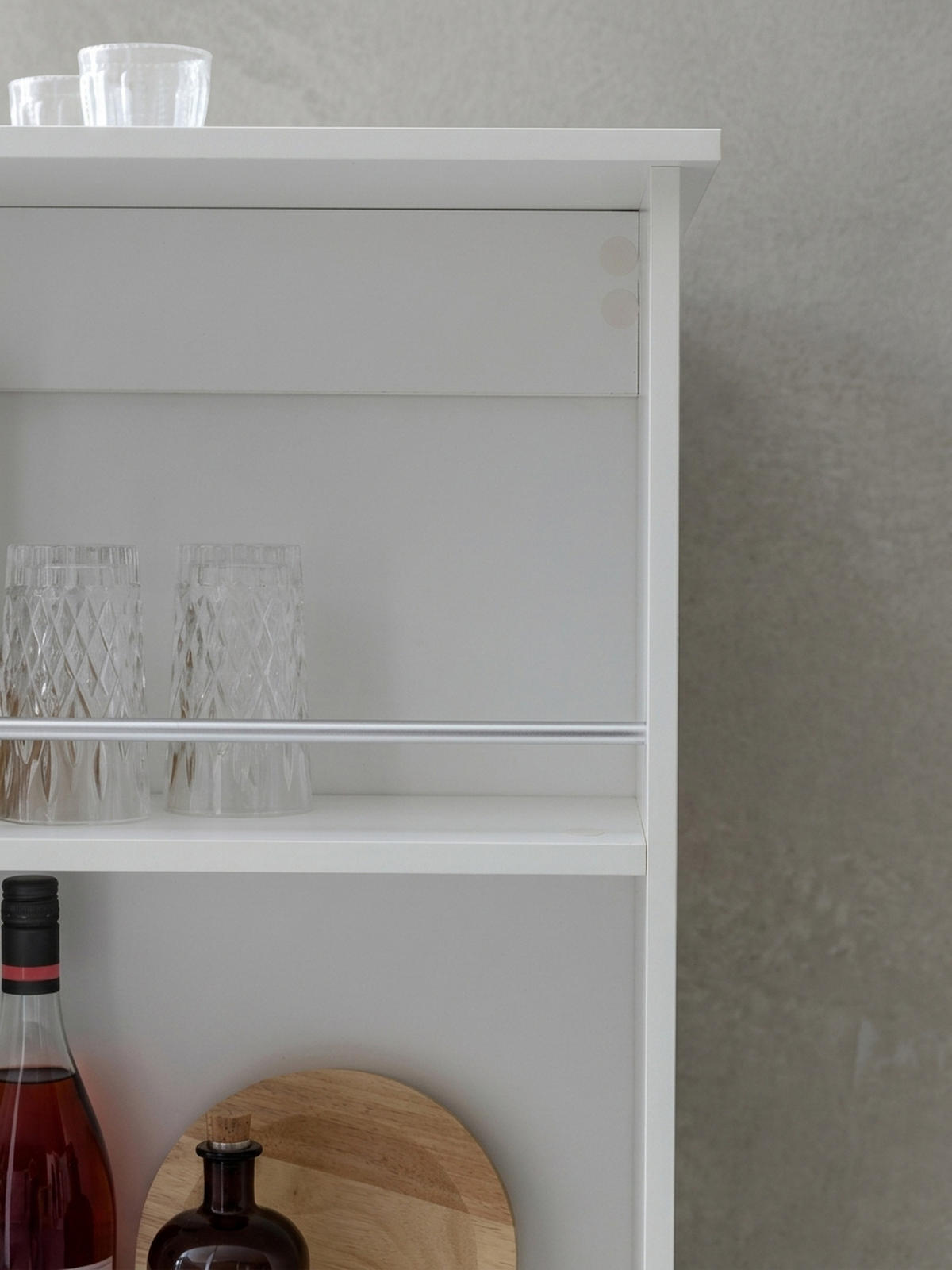 KÜCHENTRESEN GANDER Edelstahl 3 Fächer Ablage, Weiß 120x60x107 cm - Weiß, Holz/Metall (60/120/107cm) - KADIMA DESIGN