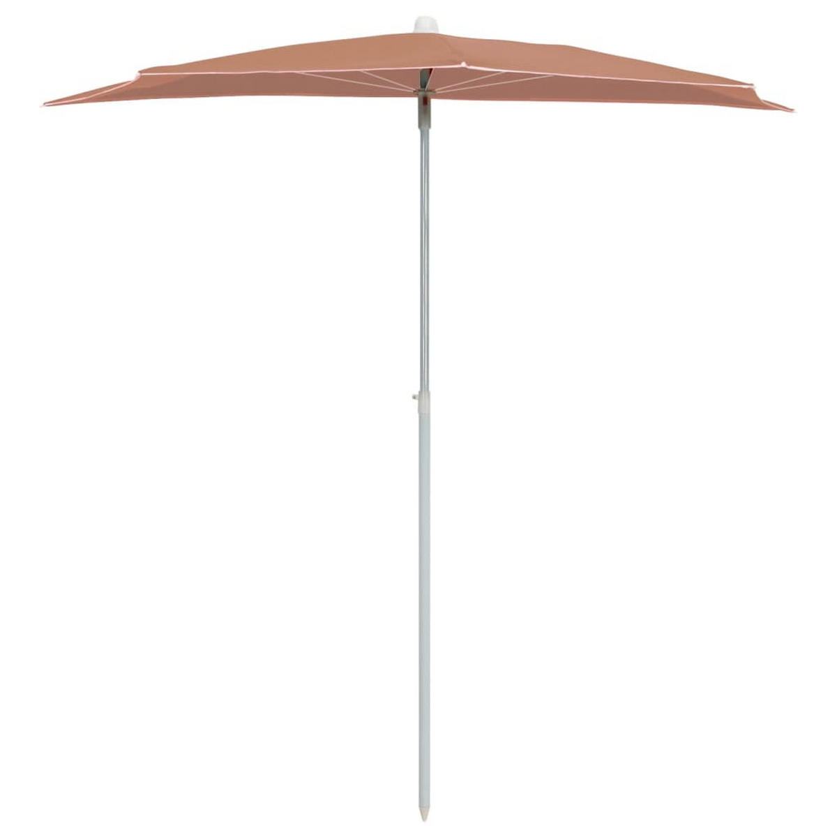 HALB-SONNENSCHIRM mit Mast 180x90 cm Terrakottarot - Orange, Metall (90/180cm) - furnicato