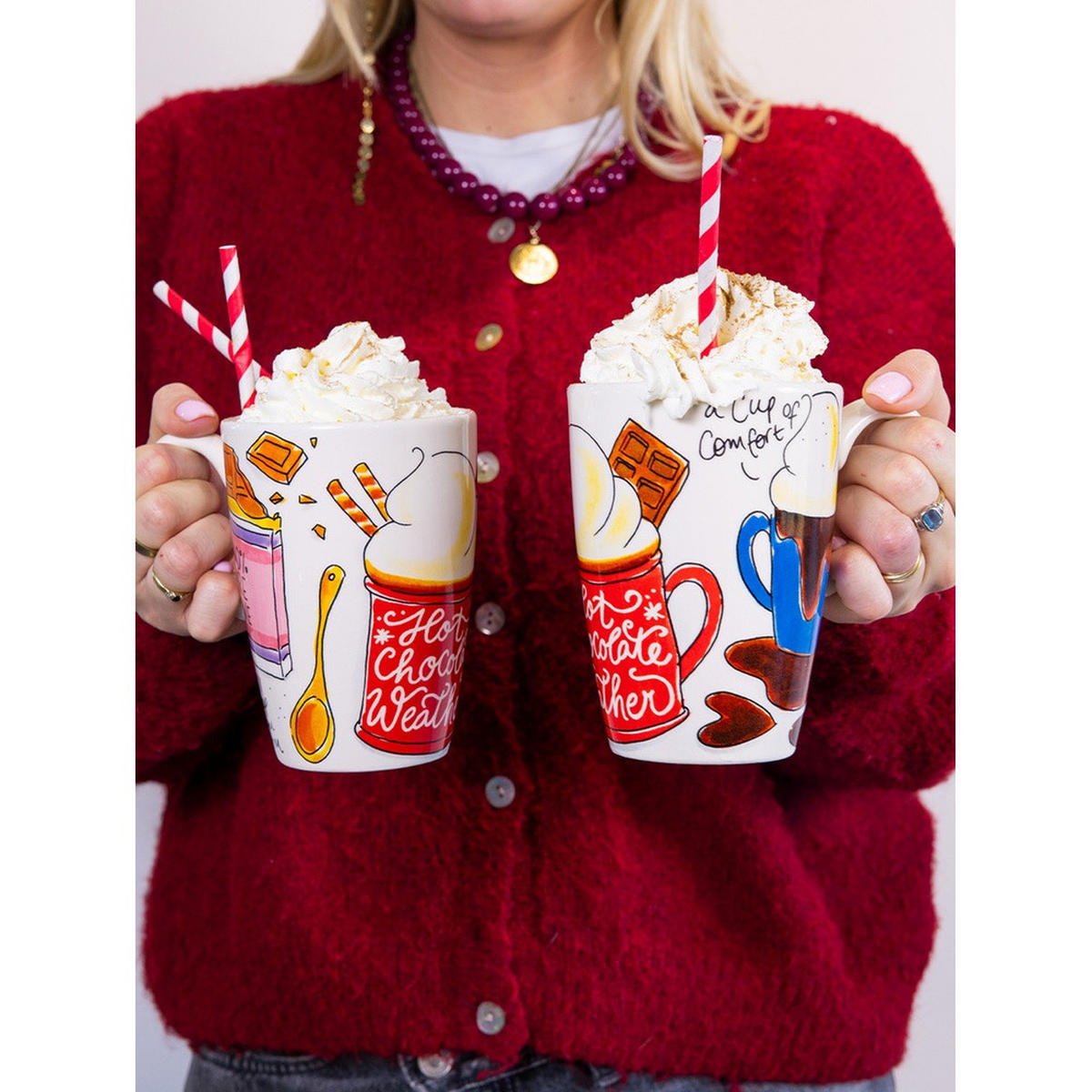 XL-BECHER Hot chocolate in Bunt - 500 ml - Multicolor, Keramik (0.5L) - Blond Amsterdam
