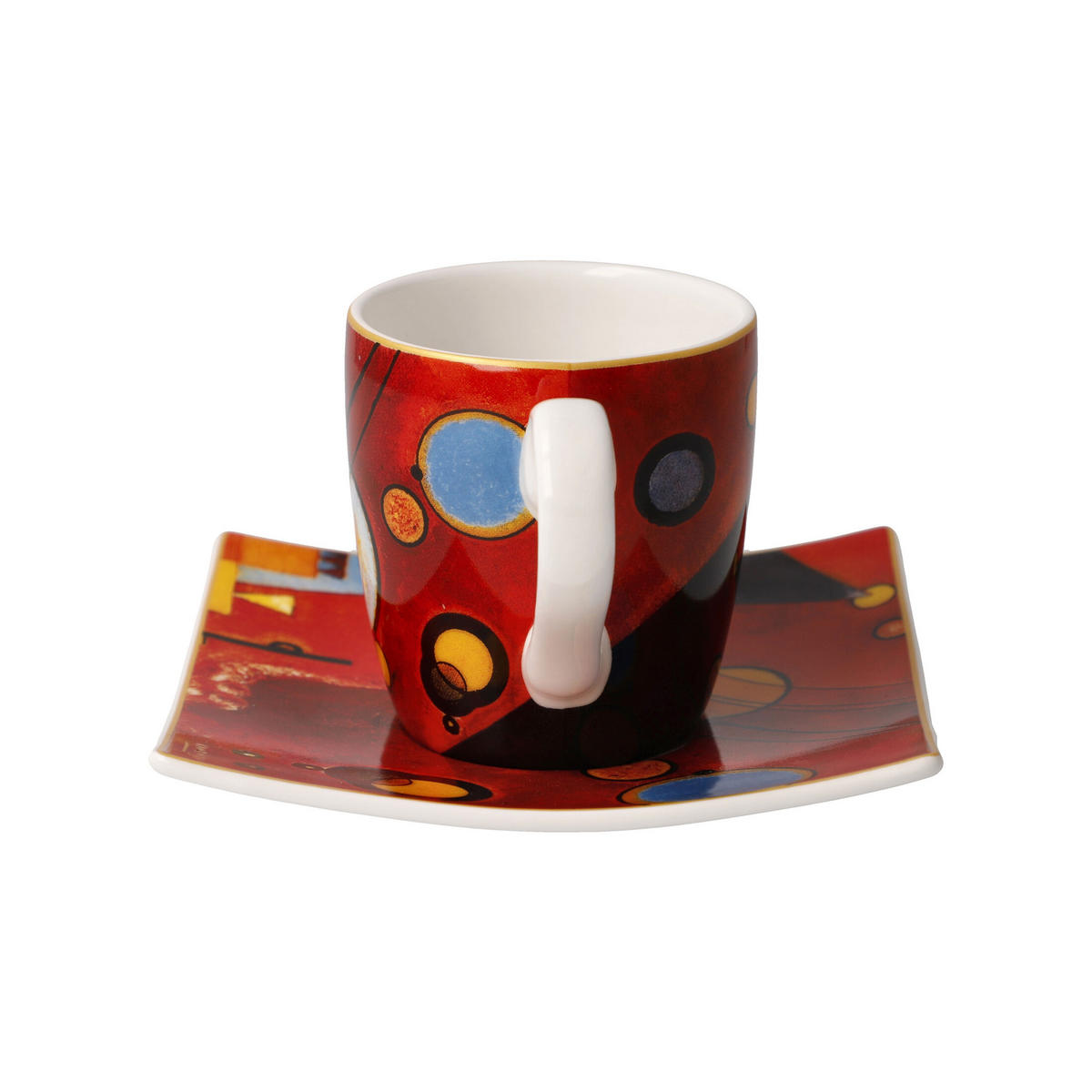 ESPRESSOTASSE Wassily Kandinsky - Schweres Rot, Fine Bone China, Bunt, 100 ml - Multicolor, Keramik (0.1L) - Goebel