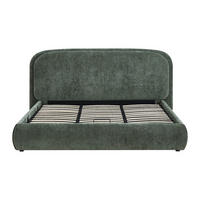 BETT mit Bettkasten - 2 Personen - Stoff - Grün - - Grün, Textil (180/200cm) - Vente-Unique
