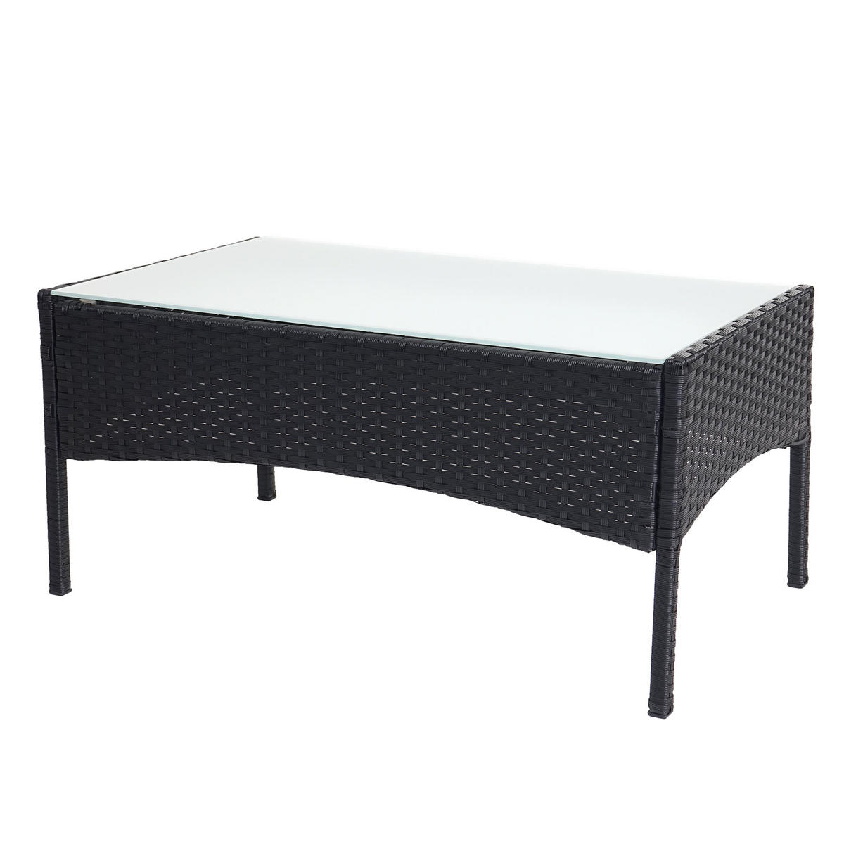 POLY-RATTAN GARNITUR Anthrazit - Anthrazit, Kunststoff - MCW
