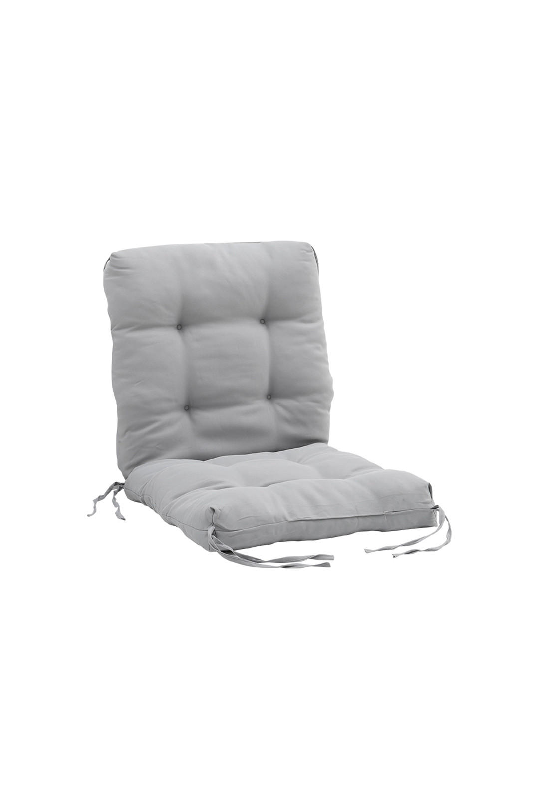 GARTENSTUHLAUFLAGE aus Polyester in Hellgrau mit tiefer Sitzfläche für Innen- und Außenmöbel 110 cm L x 50 cm - Grau, Textil (50/110cm) - Livingandhome