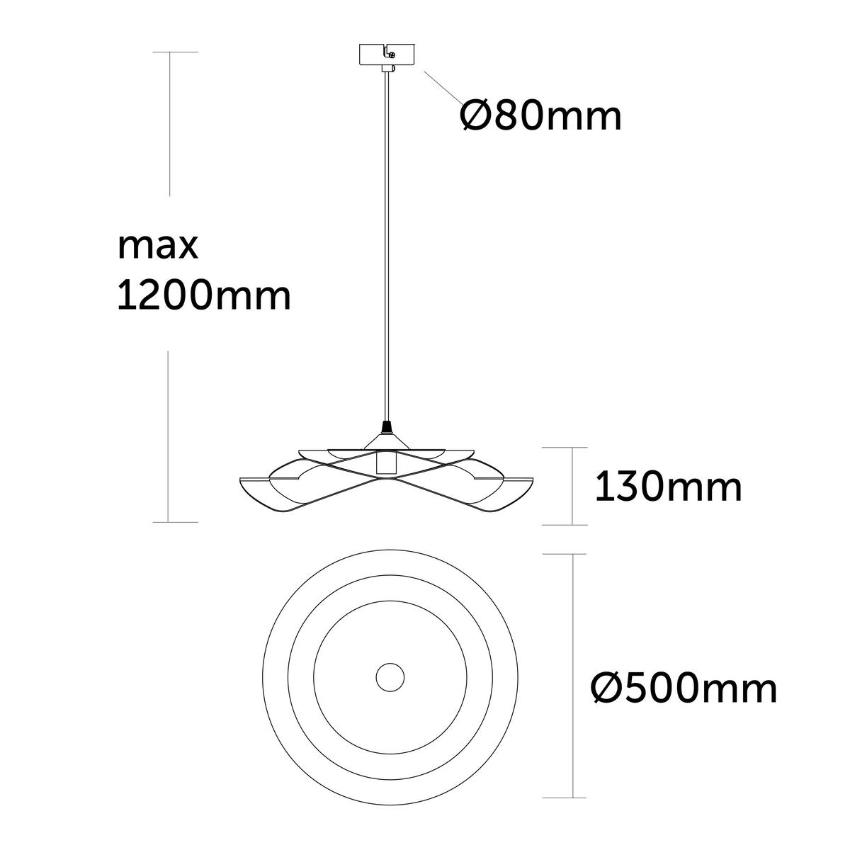 HÄNGELEUCHTE Kami - Weiß, Metall (60/60/15cm) - Lumicom