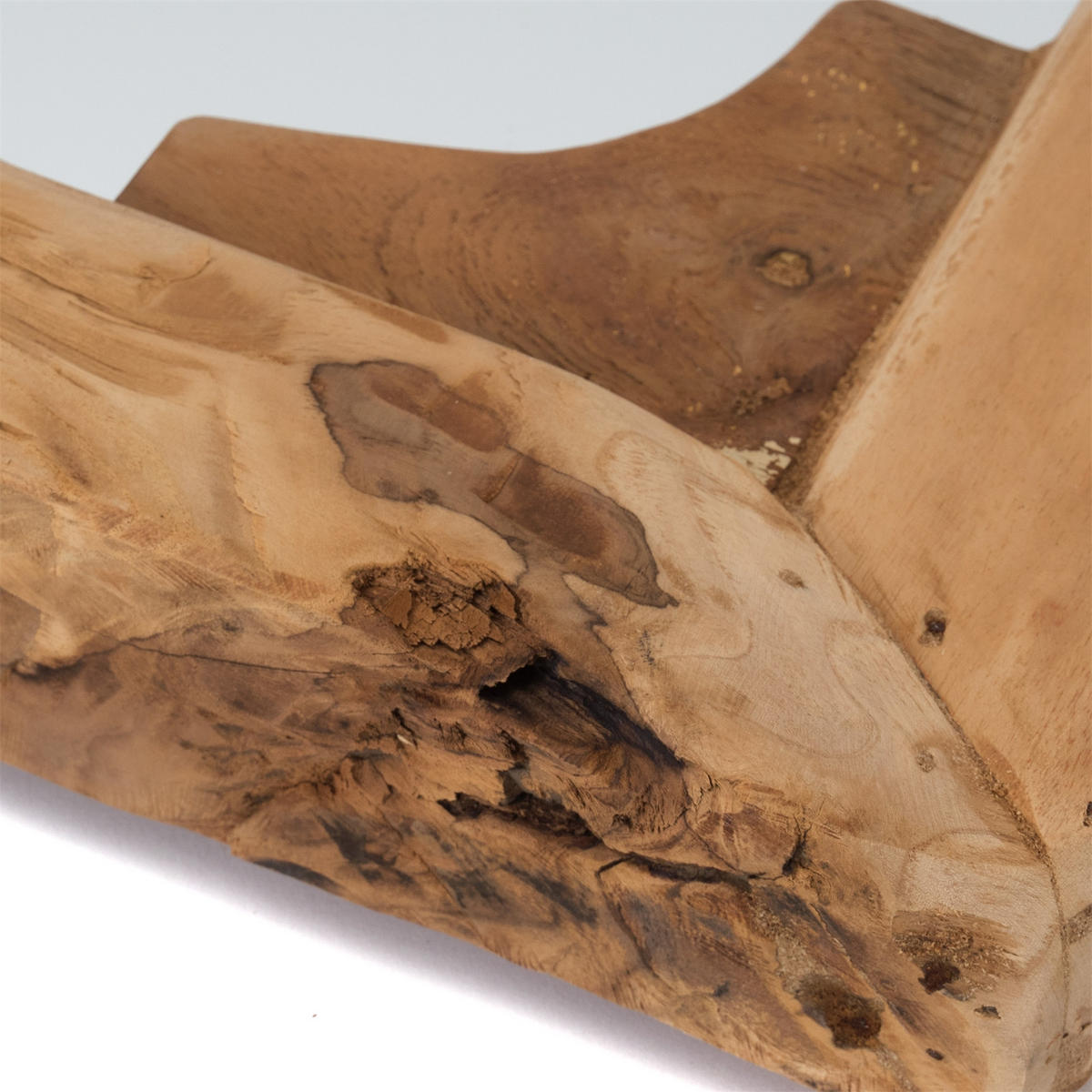 WANDSPIEGEL India Teakholz, 50x50 cm naturfarben - Braun, Holz (50/50/5cm) - CREEDWOOD