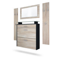 GARDEROBE Malea Front in Eiche sägerau - Eiche San Remo, Holzwerkstoff (180/180/23cm) - Vladon