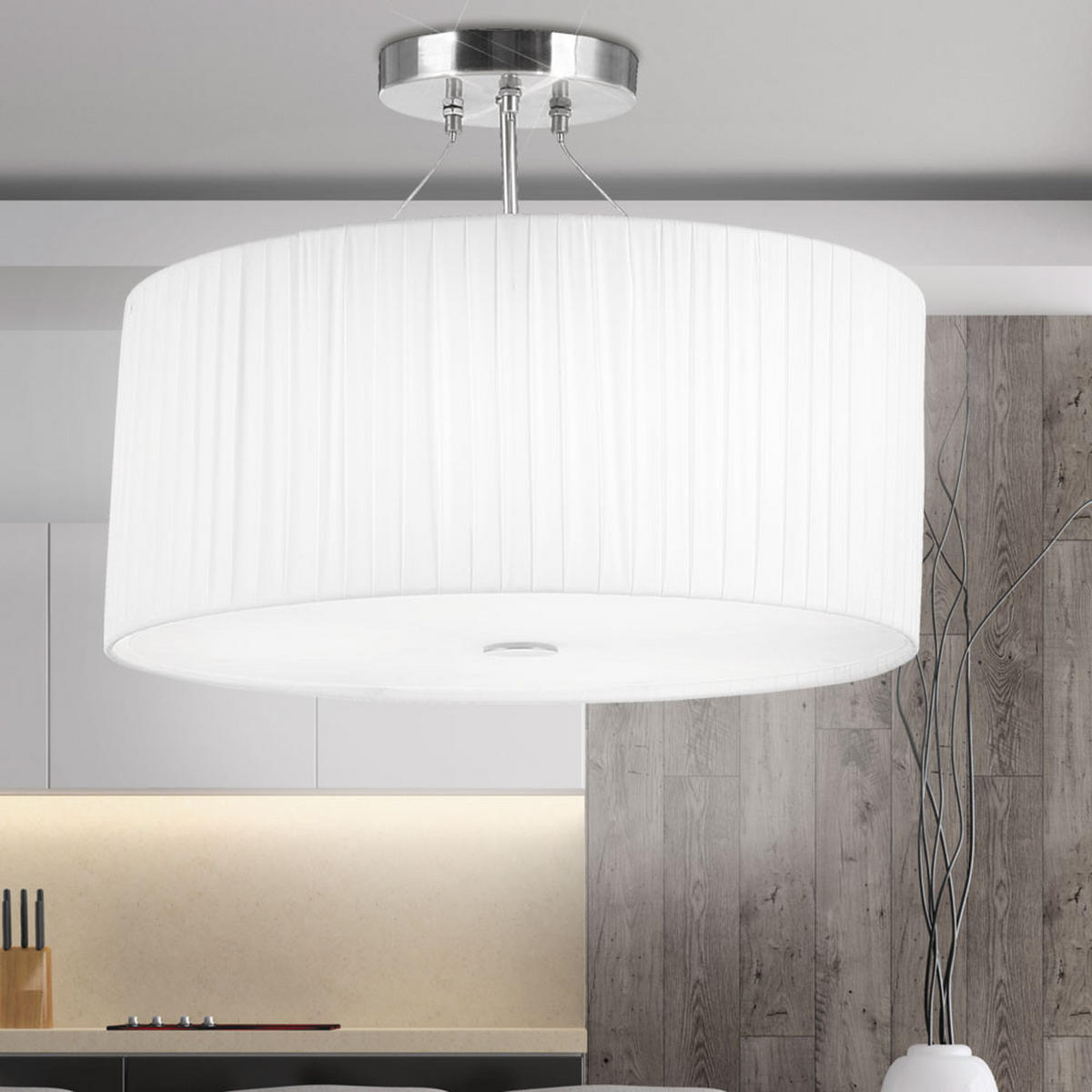 LED DECKENLEUCHTE LA NUBE Weiß - Weiß, Metall (45/45/36cm)