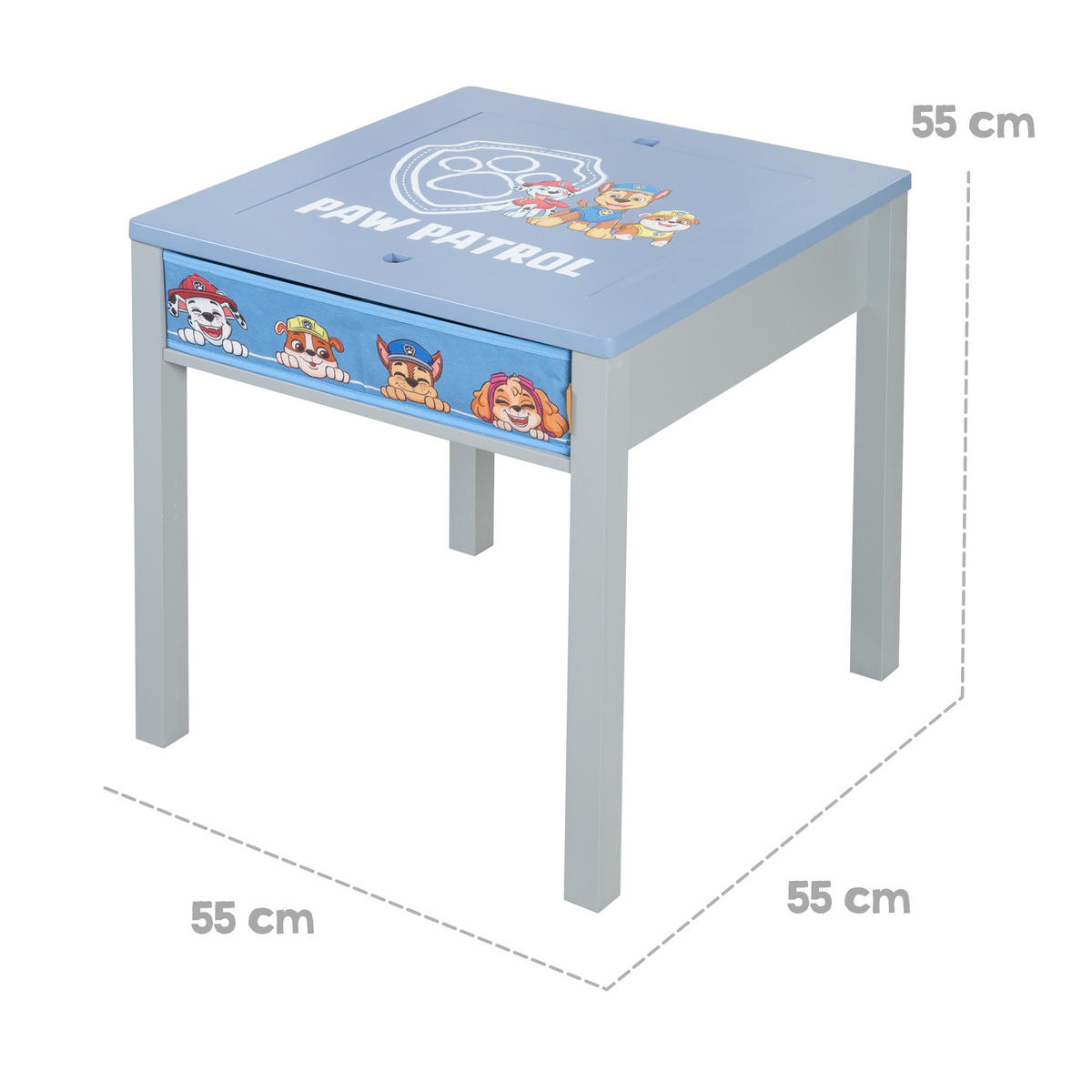 KINDERTISCH MIT WENDEPLATTE Paw Patrol - Multicolor, Holzwerkstoff (50/51/60cm) - Roba