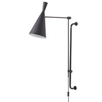 WANDLAMPE Schwarz Marisa - Schwarz, Metall (18/125/64cm) - Beliani
