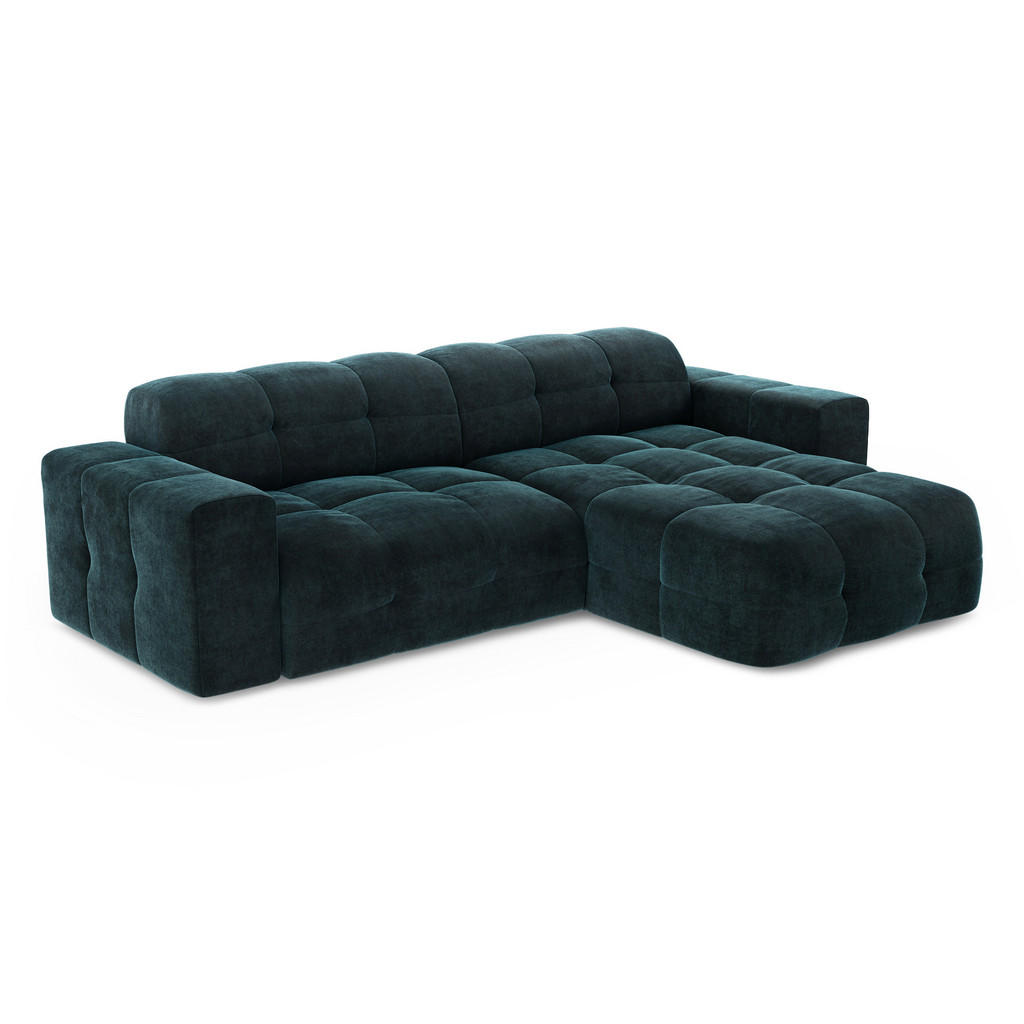 Thumbnail - Sia Home Ecksofa, Blau, Textil, 5-Sitzer, L-Form, Ottomane rechts,Rechteckig, 230x155 cm, Wohnzimmer, Sofas & Couches, W...