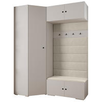 GARDEROBEN-SET 236,7/181,7/47 - Beige/Schwarz, Holz/Metall (181.7/236.7/47cm) - Abiks Möbel