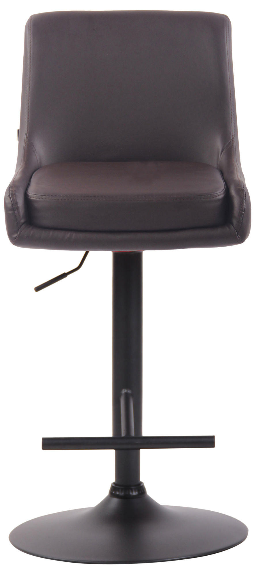 BARHOCKER Lederlook braun - Schwarz/Braun, Textil/Metall (43/90/50cm) - CLP