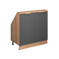 ŠIKMÁ SKŘÍŇ Rion Antracitově zlatý - antracitová, kompozitní dřevo (80/81.6/46cm) - Vicco