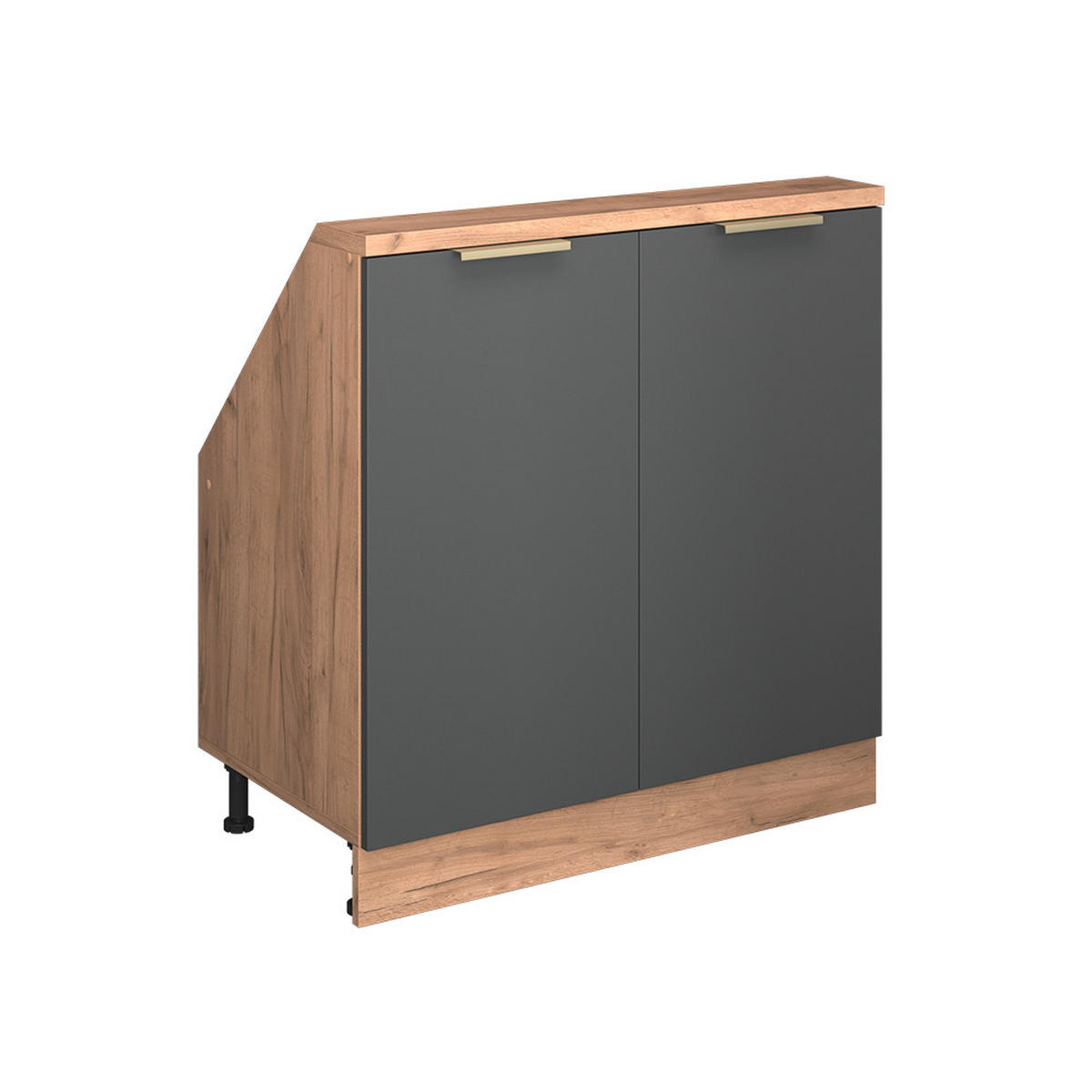 ŠIKMÁ SKŘÍŇ Rion Antracitově zlatý - antracitová, kompozitní dřevo (80/81.6/46cm) - Vicco