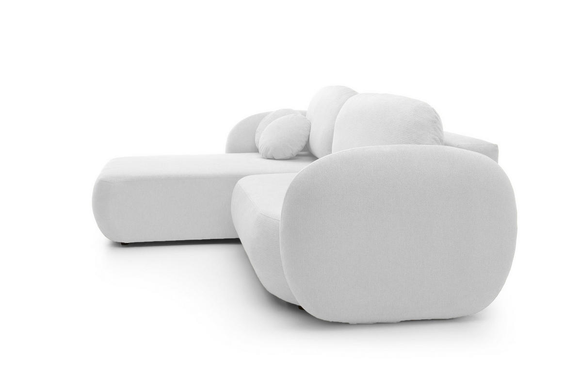 ECKSOFA OLIO L-Form Schlaffunktion mit Bettkasten, lose Rückenkissen, freistehend, LINKS 174x248 cm Silver-coloured - Silberfarben, Holz/Textil (174/248cm) - DomoHome