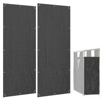 KAMINHOLZREGAL 148 x 62 cm - Schwarz, Kunststoff (62/0.1/148cm) - Outsunny