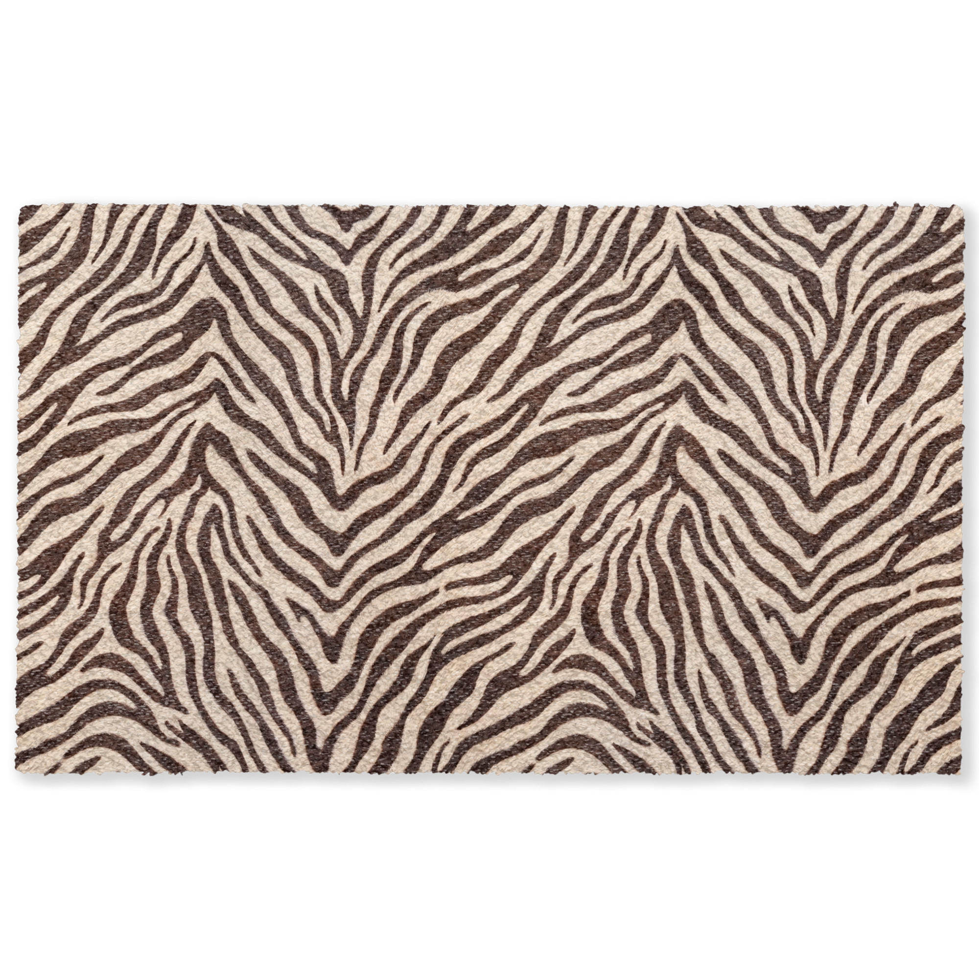 TEPPICH - Zebra - Streifen - Braun - 150x90 cm - Schwarz, Kunststoff/Textil (150/0.4cm) - OnlyWow