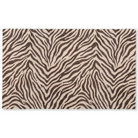 TEPPICH - Zebra - Streifen - Braun - 150x90 cm - Schwarz, Kunststoff/Textil (150/0.4cm) - OnlyWow
