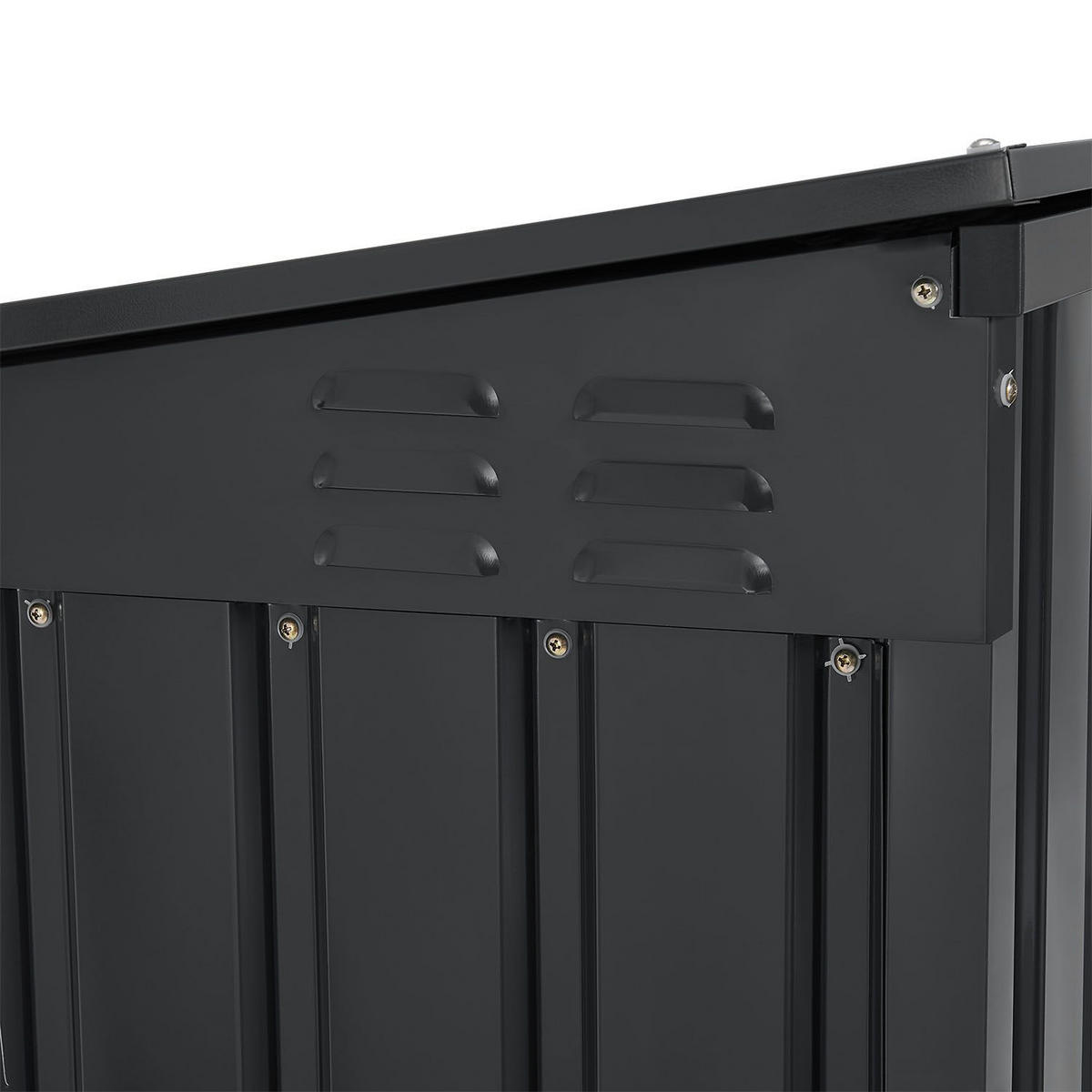 MÜLLTONNENBOX Namur Grau - Anthrazit, Metall (200/128/105cm) - Juskys