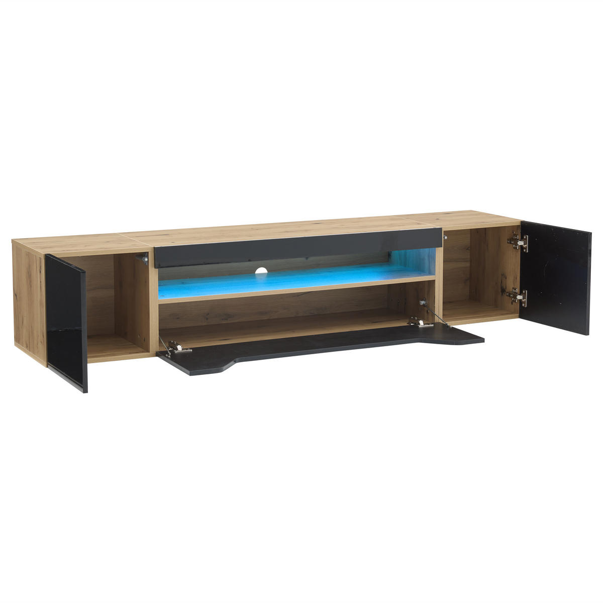 TV-ELEMENT - Beige, Holz (44.5/14/120.78cm) - Raelunyi