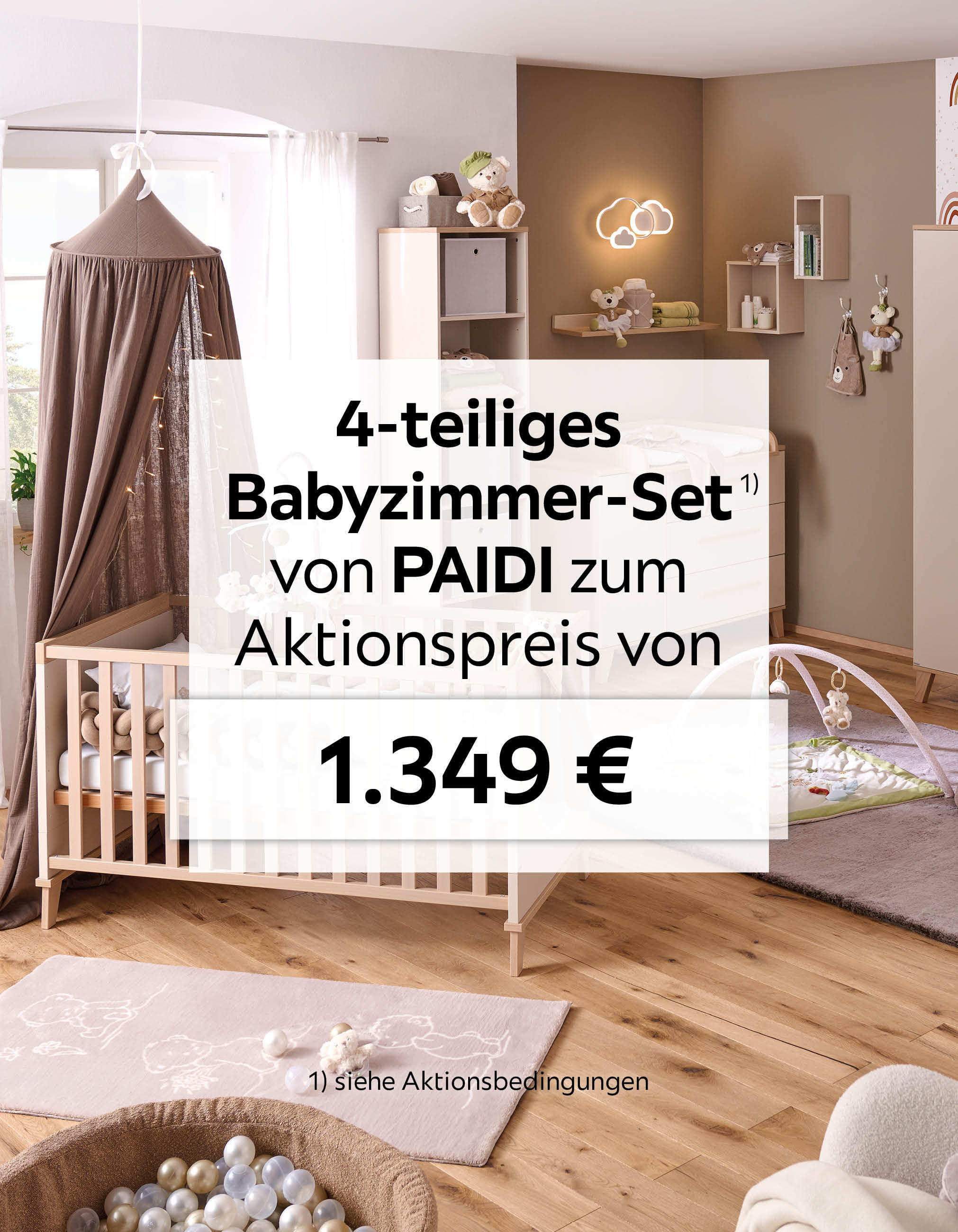 4-teiliges Babyzimmer-Set von PAIDI zum Aktionspreis von 1.349€