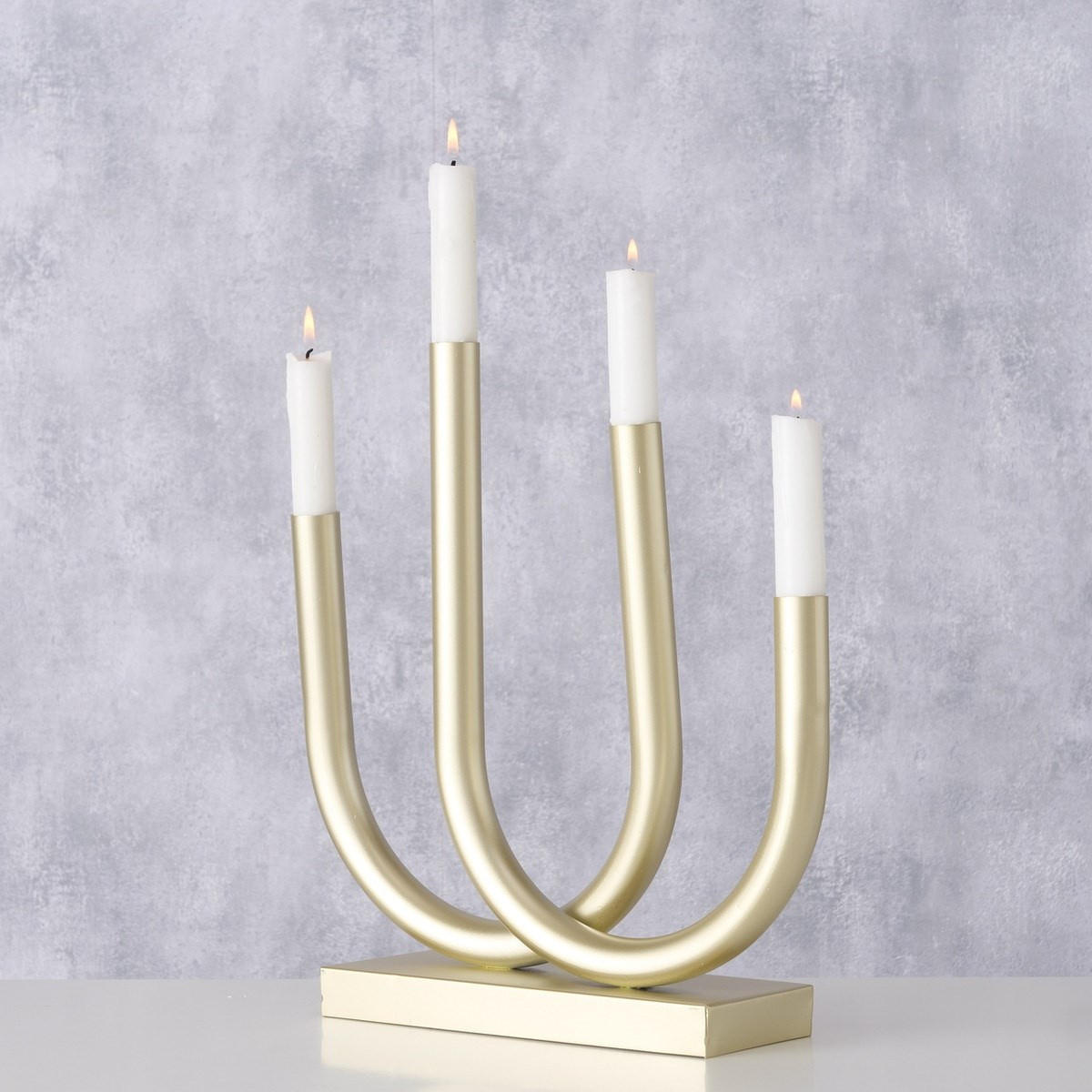 KERZENSTÄNDER aus Metall Tonis 33/9/34 cm - Goldfarben, Metall (9/34/33cm) - Boltze Home