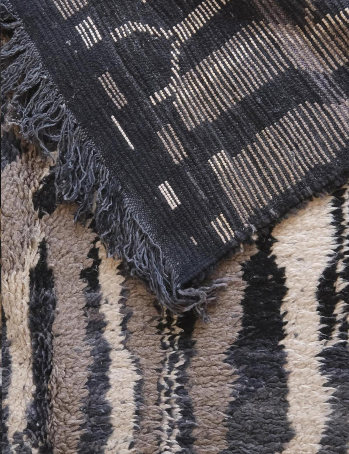 BERBERTEPPICH aus reiner Wolle 173x 278 cm - Grau, Naturmaterialien (173/278cm) - AFK Living