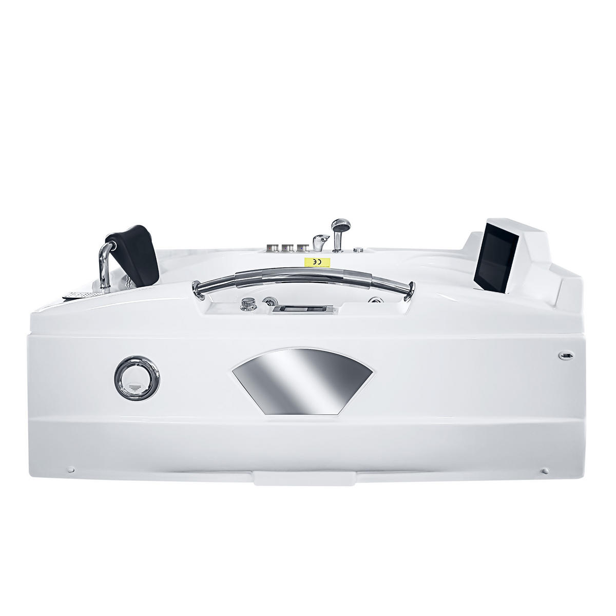 WHIRLPOOL Pool Badewanne mit TV T42L-TH-ALL 171x92cm - Weiß, Glas/Kunststoff (92/79/171cm) - AcquaVapore by Sandra Jentho