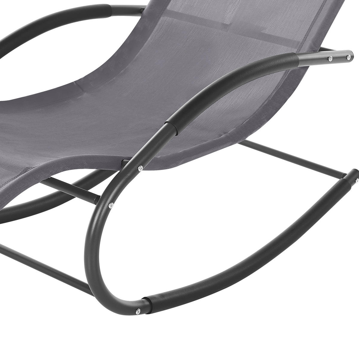 VRTNI LEŽALNIK gugalni temno siva Carano II - temno siva, kovina (60/90/155cm) - Beliani