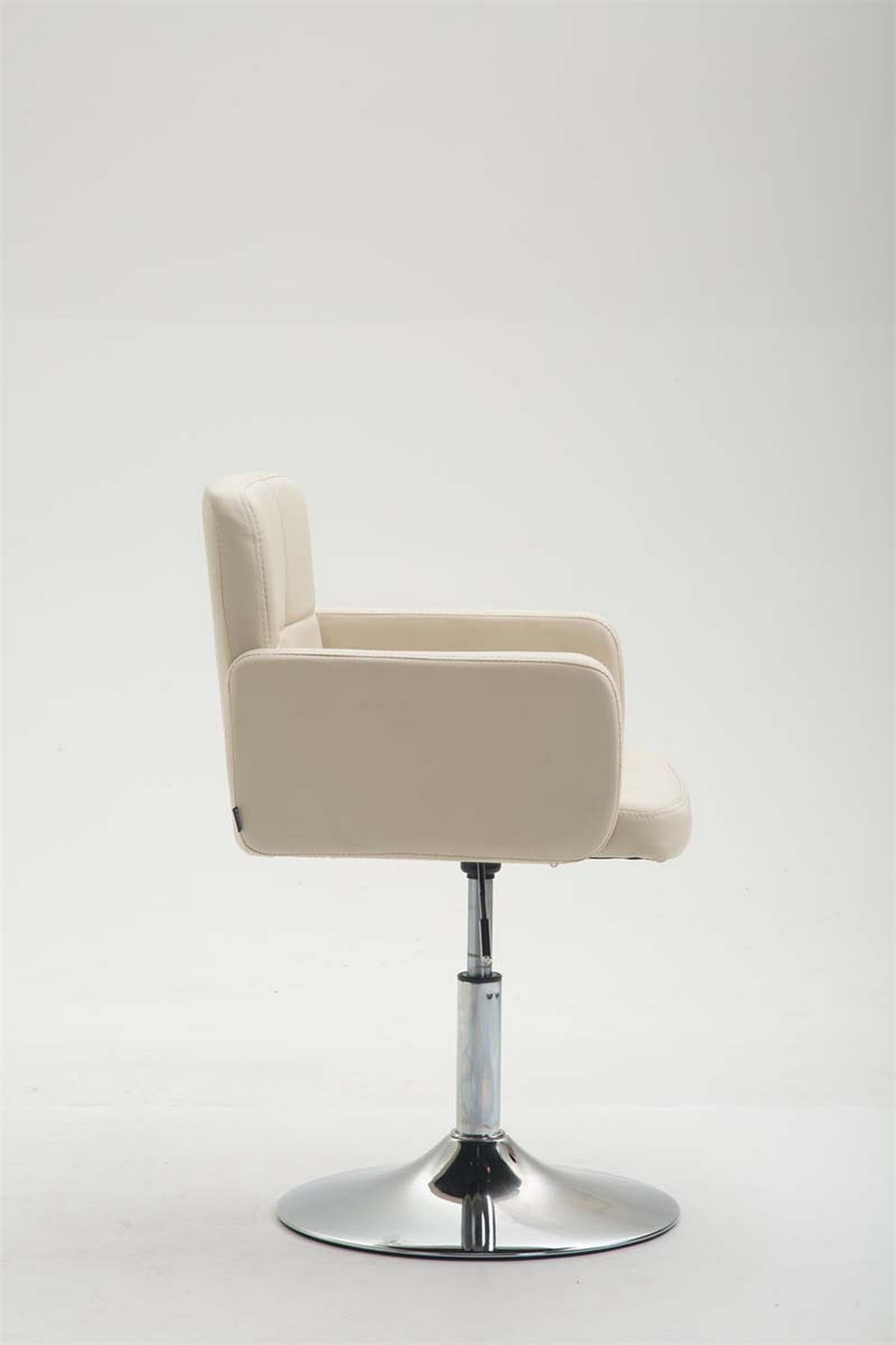 SESSEL Lederlook creme - Creme, Textil/Metall (58/80/48cm) - CLP