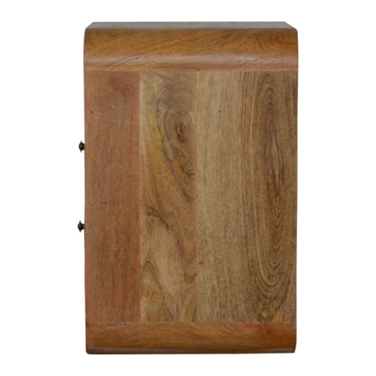 NACHTTISCH London mit 2 Schubladen, Beige - Messingfarben/Braun, Holz/Metall (40/55/35cm) - Artisan Furniture