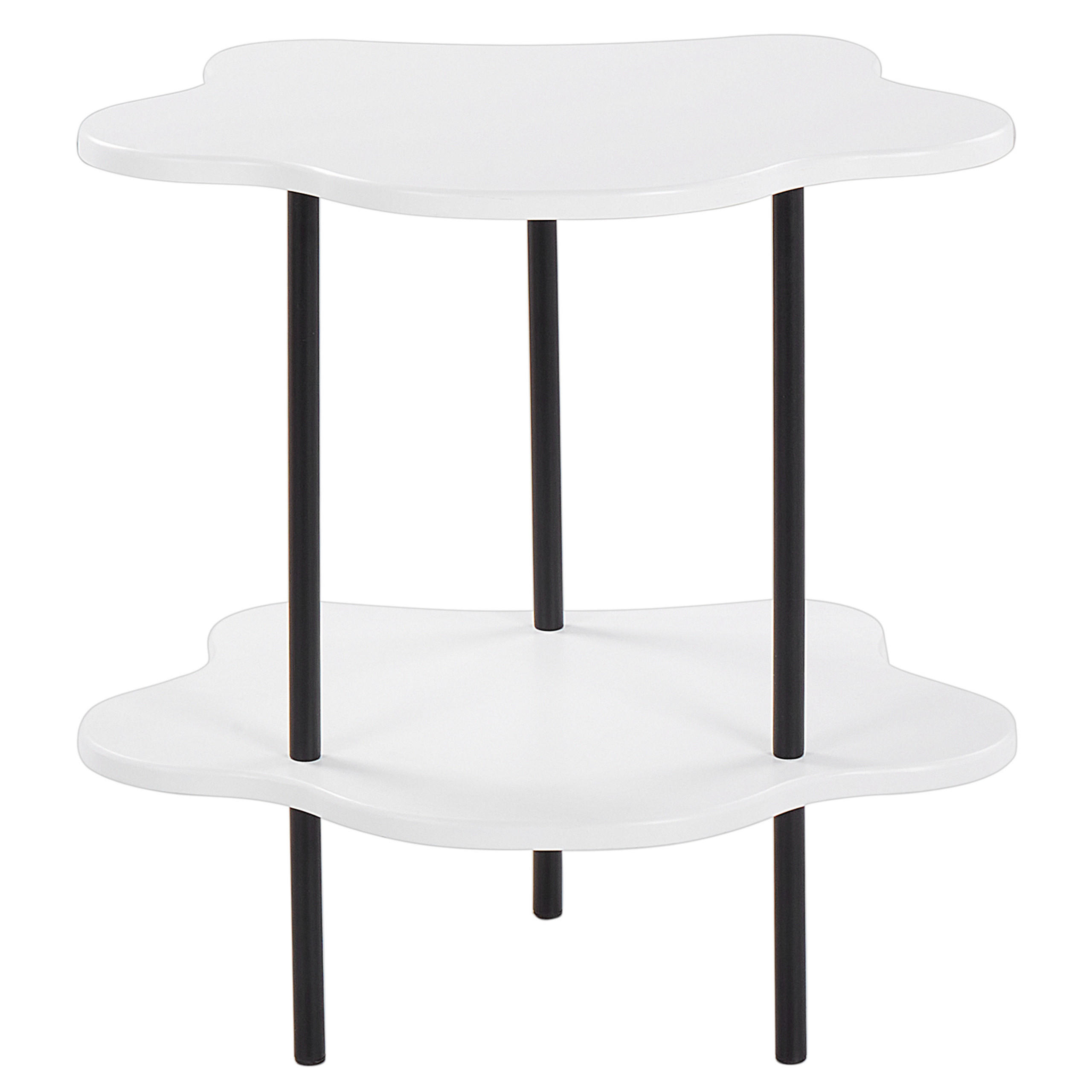 BEISTELLTISCH schwarz/weiß Wolkenform Cloud - Schwarz/Weiß, Holzwerkstoff (33/48/50cm) - Beliani