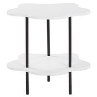 BEISTELLTISCH schwarz/weiß Wolkenform Cloud - Schwarz/Weiß, Holzwerkstoff (33/48/50cm) - Beliani