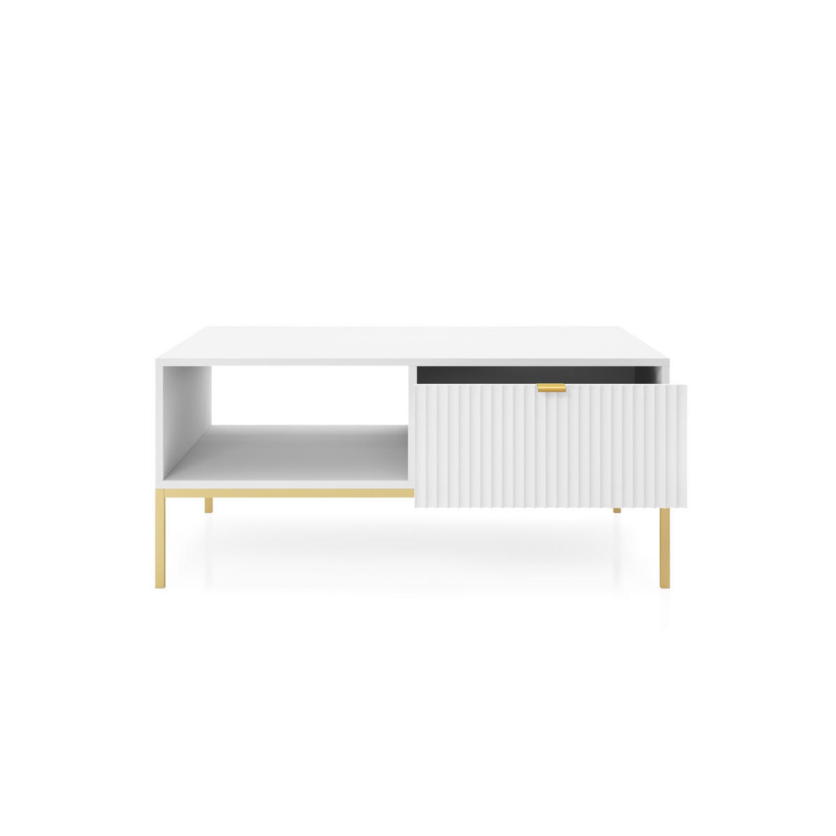 COUCHTISCH STELLARE 104/46/68 cm Weiß - Weiß, Holzwerkstoff (68/104/46cm) - MASSENO