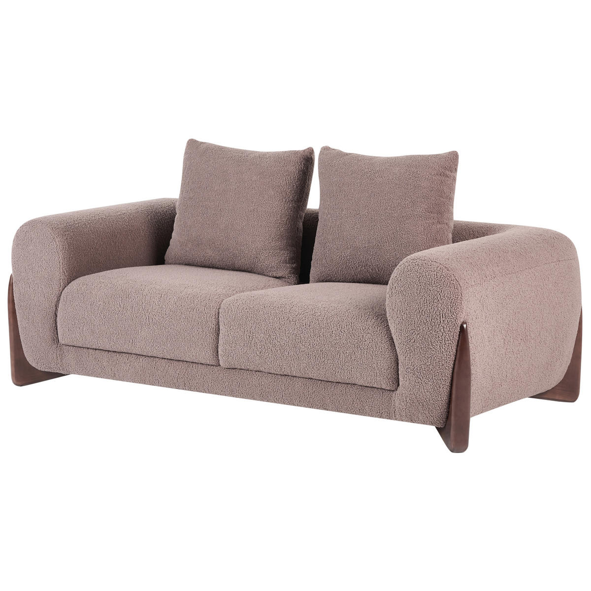 2-SITZER-SOFA Bouclé Braun Vinliden - Braun, Textil (180/62/87cm) - Beliani