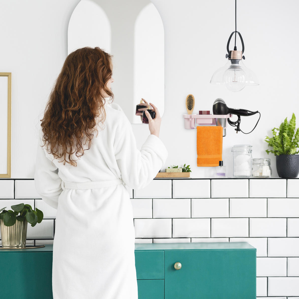 FÖHN-HALTERUNG - Hellblau, Kunststoff (30/9/10.5cm) - Relaxdays