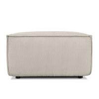 SITZPOUF NAPI gefederte Sitzfläche, creme - Creme/Schwarz, Textil (83/45/83cm) - KONSIMO®