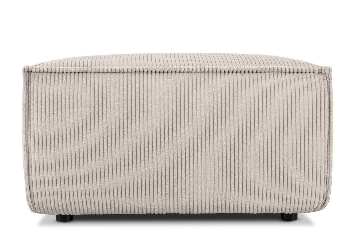 SITZPOUF NAPI gefederte Sitzfläche, creme - Creme/Schwarz, Textil (83/45/83cm) - KONSIMO®