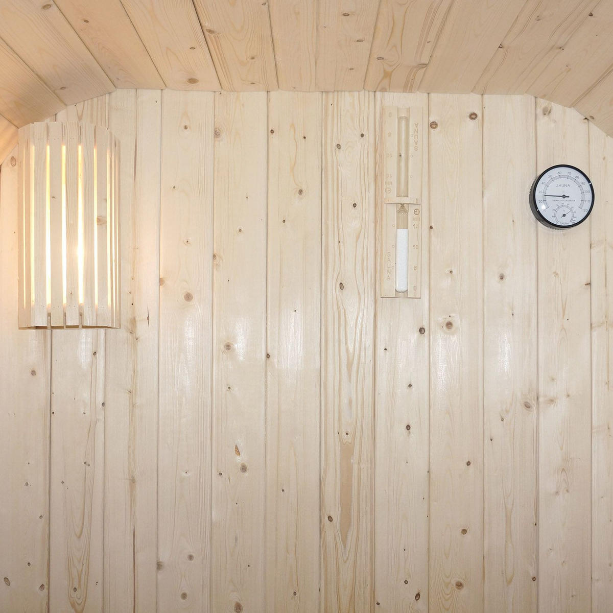 FASSSAUNA Nolvik S inkl. Zubehör-Set - Naturfarben, Holz (128/194/120cm) - Artsauna