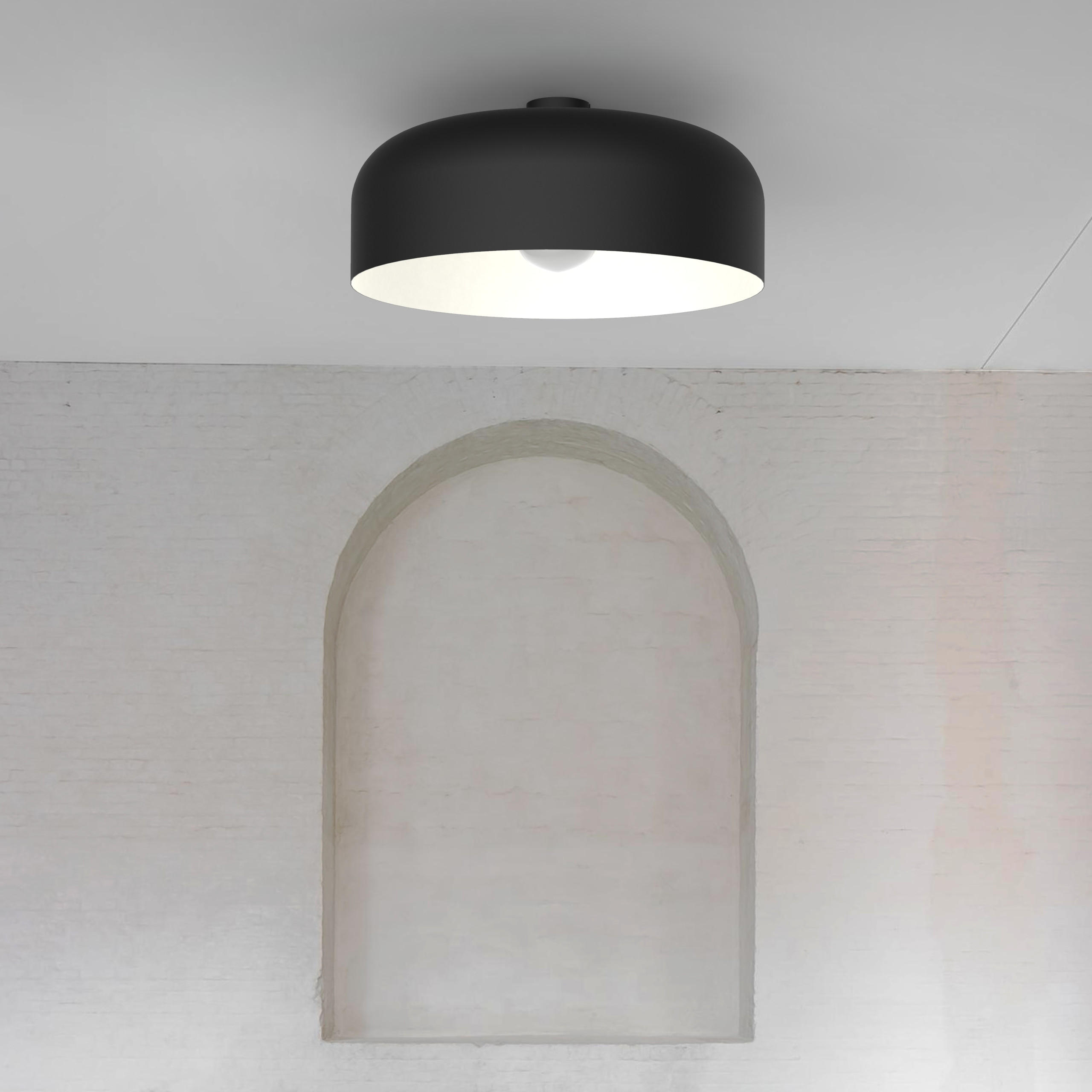 DECKENLEUCHTE - Schwarz, Metall (50/50/14cm) - Lumicom