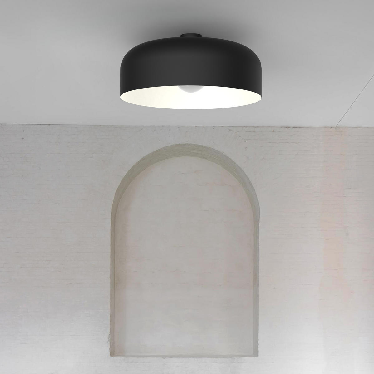 DECKENLEUCHTE - Schwarz, Metall (50/50/14cm) - Lumicom