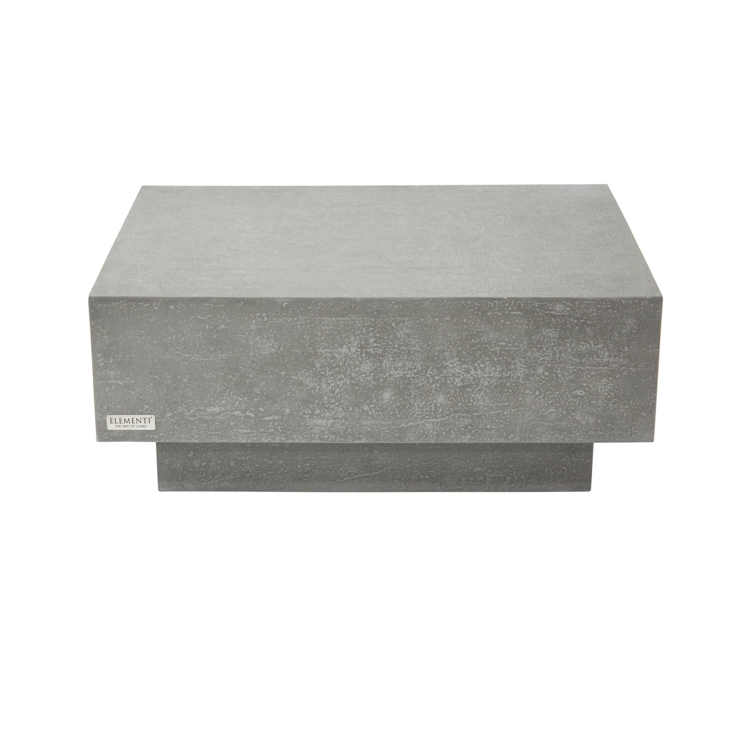 COUCHTISCH TEVERE aus GF-Beton Rechteck, Wetterbeständig, 86x86x36 cm - Grau, Naturmaterialien (86/86/36cm) - Elementi
