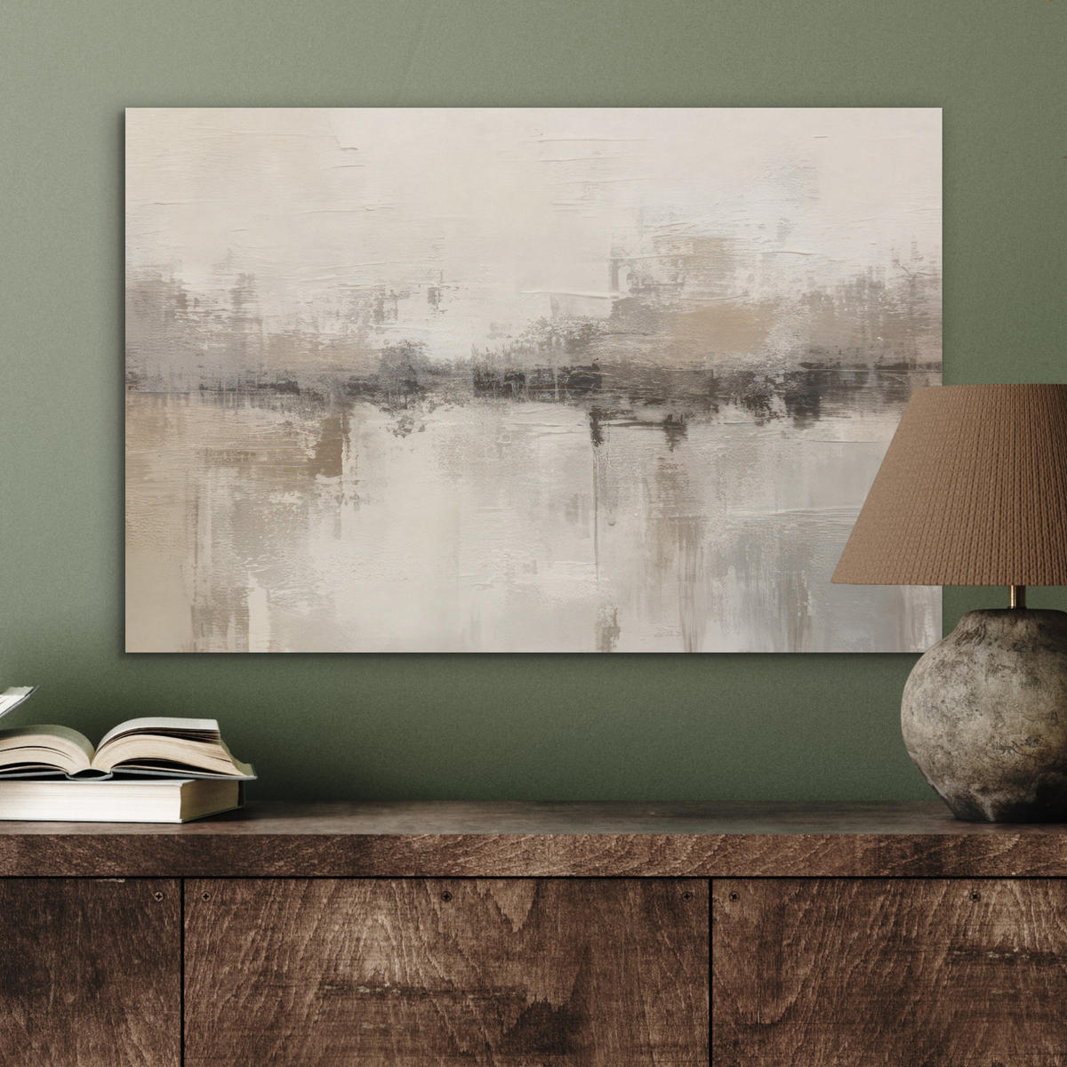 AKUSTIKBILD Moderne Kunst - Abstrakt - Beige Wanddeko 70x50 cm - Beige, Kunststoff (70/50/0.9cm) - MuchoWow